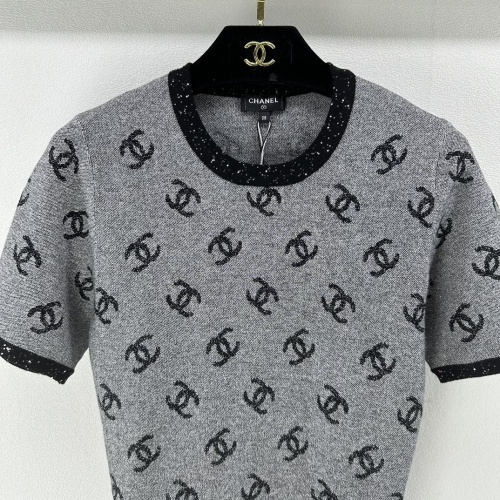 Cheap Chanel T-Shirts Short Sleeved For Women #1237736 Replica Wholesale [$88.00 USD] [ITEM#1237736] on Replica Chanel T-Shirts