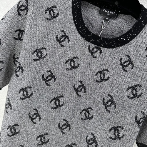 Cheap Chanel T-Shirts Short Sleeved For Women #1237736 Replica Wholesale [$88.00 USD] [ITEM#1237736] on Replica Chanel T-Shirts