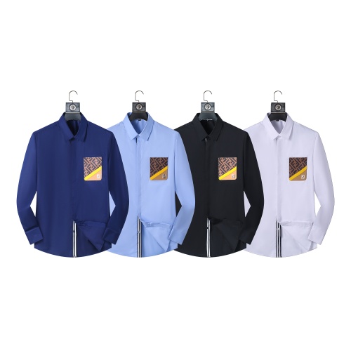 Cheap Fendi Shirts Long Sleeved For Men #1238224 Replica Wholesale [$40.00 USD] [ITEM#1238224] on Replica Fendi Shirts