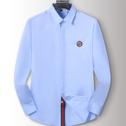 Cheap Gucci Shirts Long Sleeved For Men #1238259 Replica Wholesale [$40.00 USD] [ITEM#1238259] on Replica Gucci Shirts