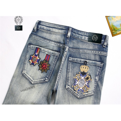 Cheap Chrome Hearts Jeans For Men #1238360 Replica Wholesale [$48.00 USD] [ITEM#1238360] on Replica Chrome Hearts Jeans