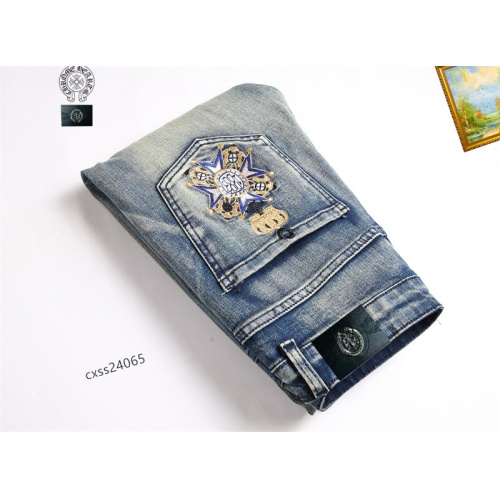 Cheap Chrome Hearts Jeans For Men #1238360 Replica Wholesale [$48.00 USD] [ITEM#1238360] on Replica Chrome Hearts Jeans