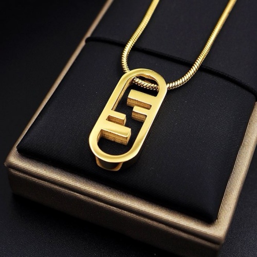 Cheap Fendi Necklaces #1238727 Replica Wholesale [$25.00 USD] [ITEM#1238727] on Replica Fendi Necklaces