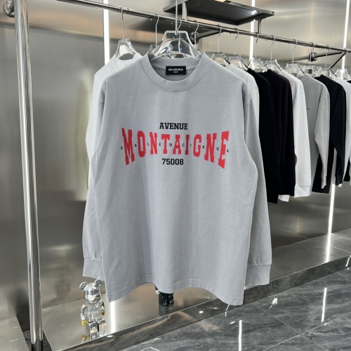 Cheap Balenciaga T-Shirts Long Sleeved For Unisex #1239080 Replica Wholesale [$45.00 USD] [ITEM#1239080] on Replica Balenciaga T-Shirts