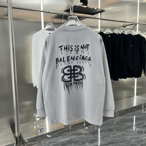 Cheap Balenciaga T-Shirts Long Sleeved For Unisex #1239082 Replica Wholesale [$45.00 USD] [ITEM#1239082] on Replica Balenciaga T-Shirts