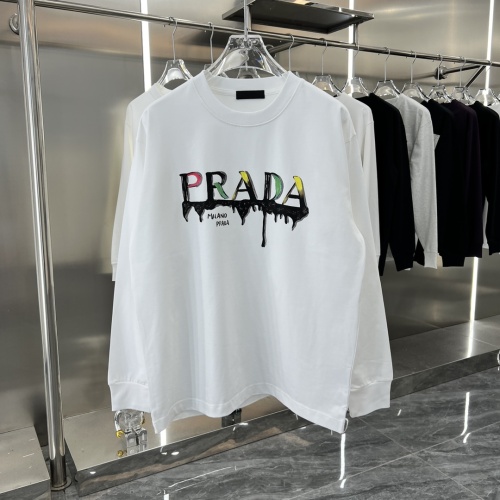 Cheap Prada T-Shirts Long Sleeved For Unisex #1239123 Replica Wholesale [$42.00 USD] [ITEM#1239123] on Replica Prada T-Shirts