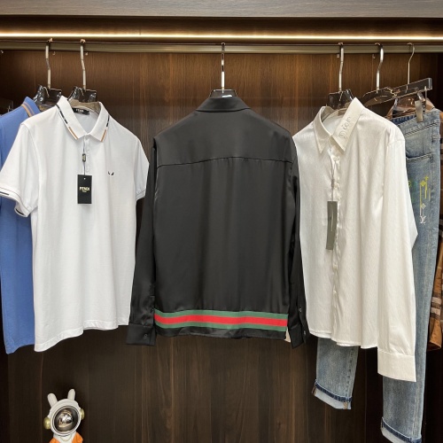 Cheap Gucci Shirts Long Sleeved For Men #1239311 Replica Wholesale [$92.00 USD] [ITEM#1239311] on Replica Gucci Shirts