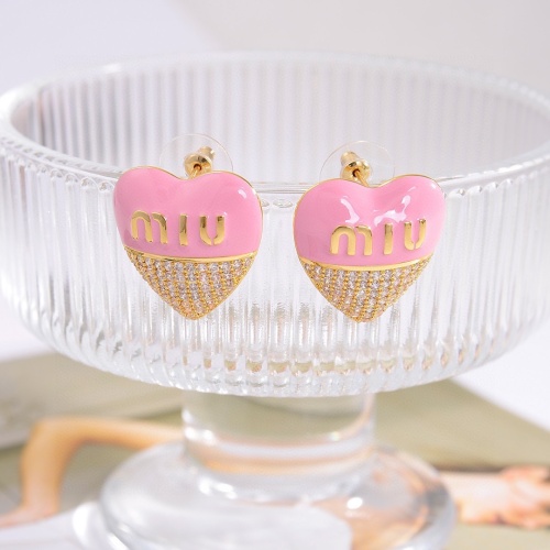 Cheap MIU MIU Earrings For Women #1239531 Replica Wholesale [$27.00 USD] [ITEM#1239531] on Replica MIU MIU Earrings