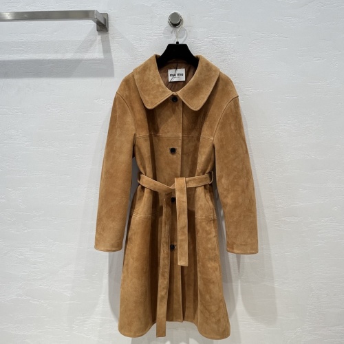 Cheap MIU MIU Coat Long Sleeved For Women #1239555 Replica Wholesale [$108.00 USD] [ITEM#1239555] on Replica MIU MIU Jackets