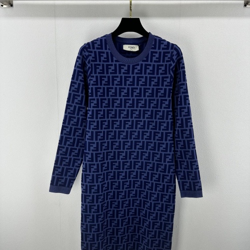 Cheap Fendi Dresses Long Sleeved For Women #1239599 Replica Wholesale [$100.00 USD] [ITEM#1239599] on Replica Fendi Dresses