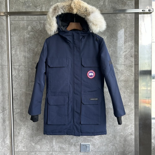 Cheap Canada Goose Down Feather Coat Long Sleeved For Women #1242254 Replica Wholesale [$195.00 USD] [ITEM#1242254] on Replica Canada Goose Down Feather Coat