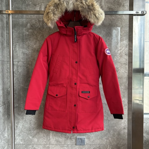 Cheap Canada Goose Down Feather Coat Long Sleeved For Women #1242274 Replica Wholesale [$212.00 USD] [ITEM#1242274] on Replica Canada Goose Down Feather Coat