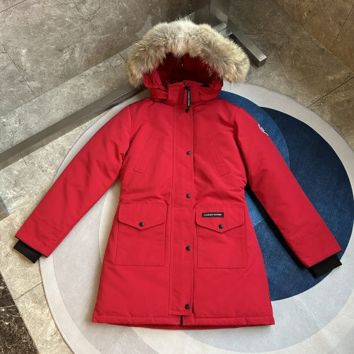 Cheap Canada Goose Down Feather Coat Long Sleeved For Women #1242274 Replica Wholesale [$212.00 USD] [ITEM#1242274] on Replica Canada Goose Down Feather Coat