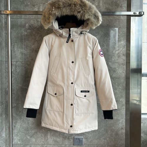 Cheap Canada Goose Down Feather Coat Long Sleeved For Women #1242275 Replica Wholesale [$212.00 USD] [ITEM#1242275] on Replica Canada Goose Down Feather Coat