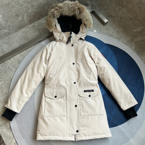 Cheap Canada Goose Down Feather Coat Long Sleeved For Women #1242275 Replica Wholesale [$212.00 USD] [ITEM#1242275] on Replica Canada Goose Down Feather Coat