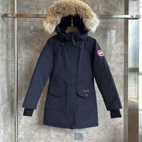 Cheap Canada Goose Down Feather Coat Long Sleeved For Women #1242277 Replica Wholesale [$212.00 USD] [ITEM#1242277] on Replica Canada Goose Down Feather Coat