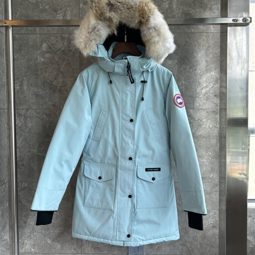 Cheap Canada Goose Down Feather Coat Long Sleeved For Women #1242278 Replica Wholesale [$212.00 USD] [ITEM#1242278] on Replica Canada Goose Down Feather Coat