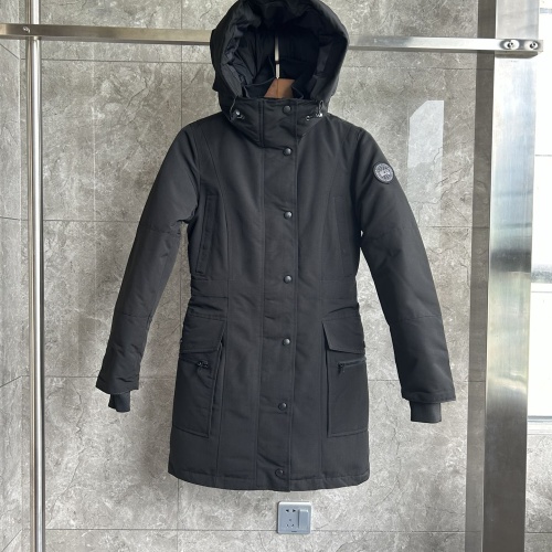 Cheap Canada Goose Down Feather Coat Long Sleeved For Women #1242282 Replica Wholesale [$205.00 USD] [ITEM#1242282] on Replica Canada Goose Down Feather Coat