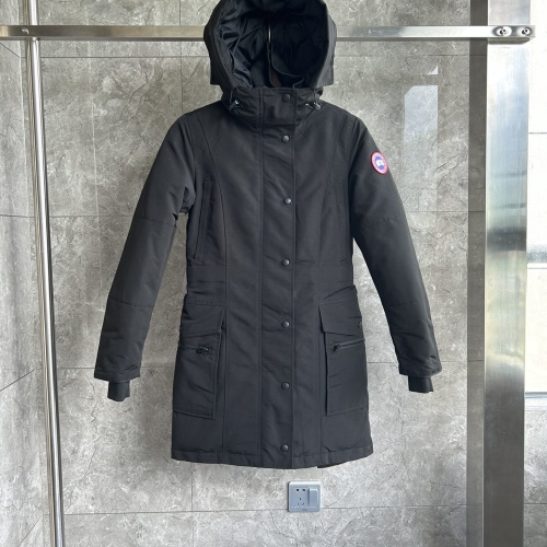 Cheap Canada Goose Down Feather Coat Long Sleeved For Women #1242283 Replica Wholesale [$205.00 USD] [ITEM#1242283] on Replica Canada Goose Down Feather Coat