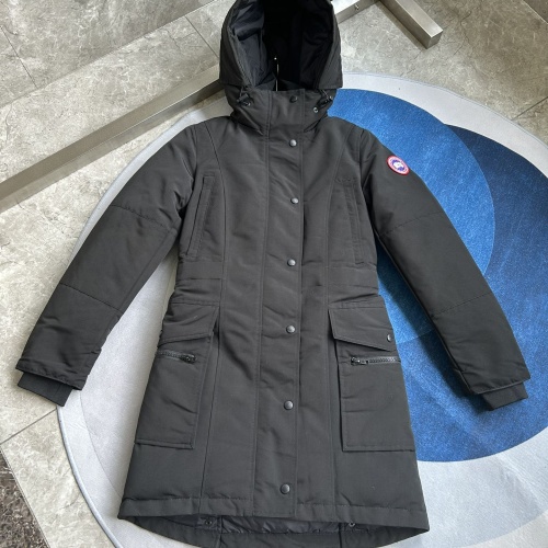 Cheap Canada Goose Down Feather Coat Long Sleeved For Women #1242283 Replica Wholesale [$205.00 USD] [ITEM#1242283] on Replica Canada Goose Down Feather Coat