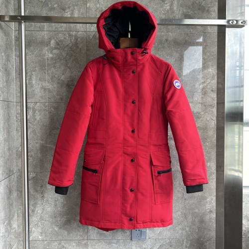 Cheap Canada Goose Down Feather Coat Long Sleeved For Women #1242284 Replica Wholesale [$205.00 USD] [ITEM#1242284] on Replica Canada Goose Down Feather Coat