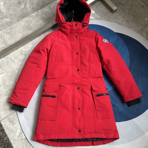 Cheap Canada Goose Down Feather Coat Long Sleeved For Women #1242284 Replica Wholesale [$205.00 USD] [ITEM#1242284] on Replica Canada Goose Down Feather Coat