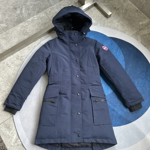 Cheap Canada Goose Down Feather Coat Long Sleeved For Women #1242288 Replica Wholesale [$205.00 USD] [ITEM#1242288] on Replica Canada Goose Down Feather Coat