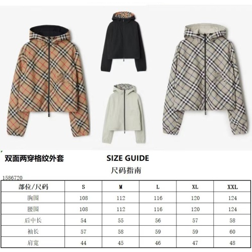 Cheap Burberry Jackets Long Sleeved For Women #1242525 Replica Wholesale [$160.00 USD] [ITEM#1242525] on Replica Burberry Jackets