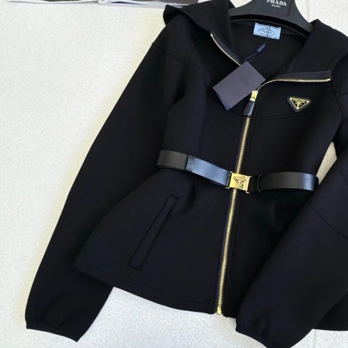 Cheap Prada Jackets Long Sleeved For Women #1242584 Replica Wholesale [$105.00 USD] [ITEM#1242584] on Replica Prada Jackets