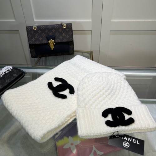 Cheap Chanel Caps #1242632 Replica Wholesale [$48.00 USD] [ITEM#1242632] on Replica Chanel Hat and Scarf and Glove Set