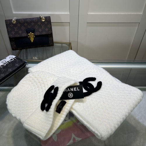 Cheap Chanel Caps #1242632 Replica Wholesale [$48.00 USD] [ITEM#1242632] on Replica Chanel Hat and Scarf and Glove Set