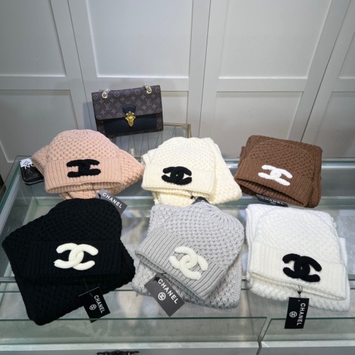 Cheap Chanel Caps #1242632 Replica Wholesale [$48.00 USD] [ITEM#1242632] on Replica Chanel Hat and Scarf and Glove Set