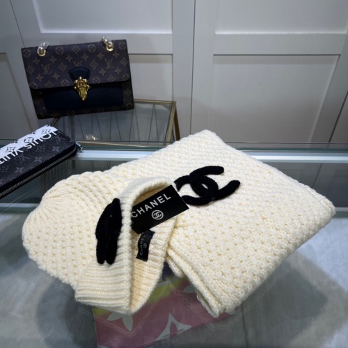 Cheap Chanel Caps #1242633 Replica Wholesale [$48.00 USD] [ITEM#1242633] on Replica Chanel Hat and Scarf and Glove Set