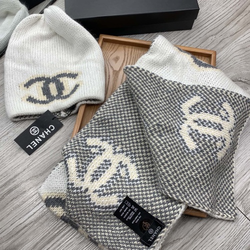 Cheap Chanel Caps #1242646 Replica Wholesale [$52.00 USD] [ITEM#1242646] on Replica Chanel Hat and Scarf and Glove Set