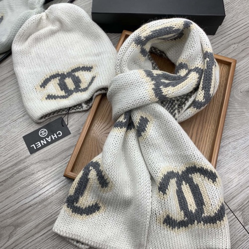 Cheap Chanel Caps #1242646 Replica Wholesale [$52.00 USD] [ITEM#1242646] on Replica Chanel Hat and Scarf and Glove Set