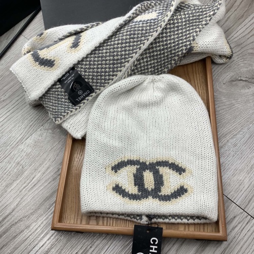 Cheap Chanel Caps #1242646 Replica Wholesale [$52.00 USD] [ITEM#1242646] on Replica Chanel Hat and Scarf and Glove Set