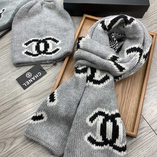 Cheap Chanel Caps #1242651 Replica Wholesale [$52.00 USD] [ITEM#1242651] on Replica Chanel Hat and Scarf and Glove Set