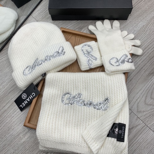 Cheap Chanel Caps #1242681 Replica Wholesale [$72.00 USD] [ITEM#1242681] on Replica Chanel Hat and Scarf and Glove Set