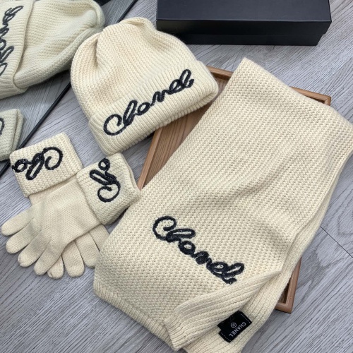 Cheap Chanel Caps #1242682 Replica Wholesale [$72.00 USD] [ITEM#1242682] on Replica Chanel Hat and Scarf and Glove Set