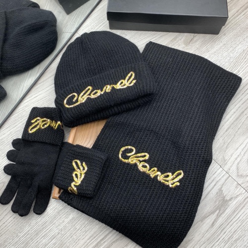 Cheap Chanel Caps #1242684 Replica Wholesale [$72.00 USD] [ITEM#1242684] on Replica Chanel Hat and Scarf and Glove Set