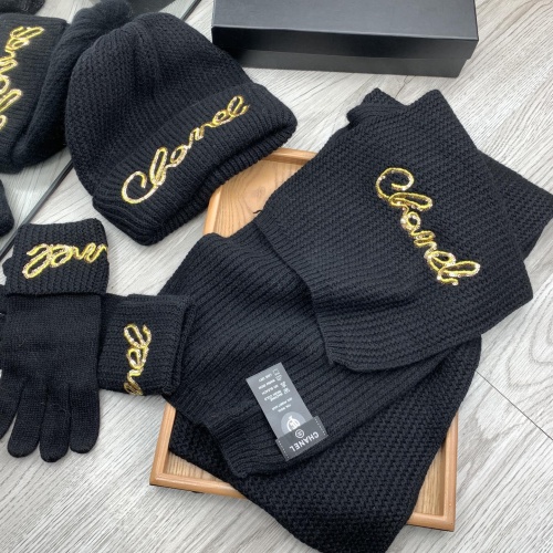 Cheap Chanel Caps #1242684 Replica Wholesale [$72.00 USD] [ITEM#1242684] on Replica Chanel Hat and Scarf and Glove Set