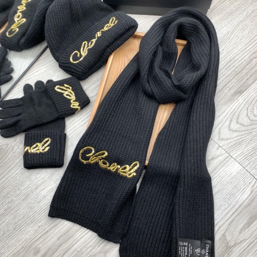 Cheap Chanel Caps #1242684 Replica Wholesale [$72.00 USD] [ITEM#1242684] on Replica Chanel Hat and Scarf and Glove Set