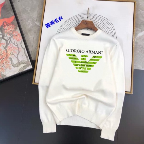 Cheap Armani Sweaters Long Sleeved For Men #1242763 Replica Wholesale [$42.00 USD] [ITEM#1242763] on Replica Armani Sweaters