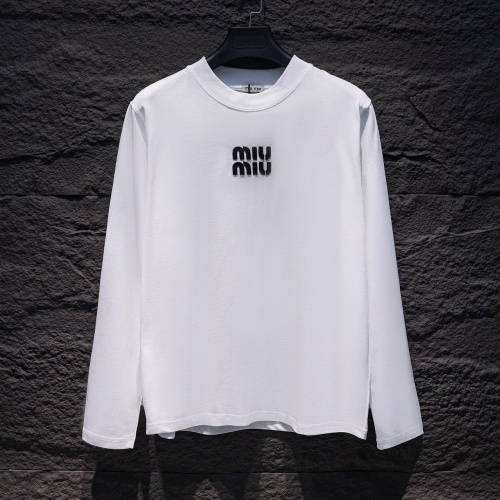 Cheap MIU MIU T-Shirts Long Sleeved For Unisex #1242787 Replica Wholesale [$42.00 USD] [ITEM#1242787] on Replica MIU MIU T-Shirts