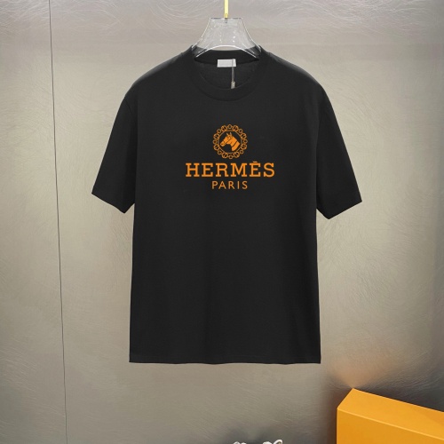 Cheap Hermes T-Shirts Short Sleeved For Unisex #1242873 Replica Wholesale [$25.00 USD] [ITEM#1242873] on Replica Hermes T-Shirts