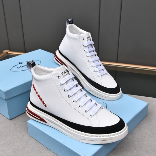 Cheap Prada High Top Shoes For Men #1242912 Replica Wholesale [$82.00 USD] [ITEM#1242912] on Replica Prada High Top Shoes