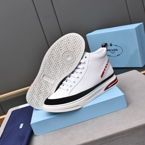 Cheap Prada High Top Shoes For Men #1242912 Replica Wholesale [$82.00 USD] [ITEM#1242912] on Replica Prada High Top Shoes