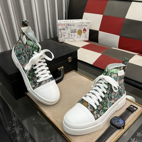 Cheap Dolce &amp; Gabbana D&amp;G High Top Shoes For Men #1243028 Replica Wholesale [$80.00 USD] [ITEM#1243028] on Replica Dolce &amp; Gabbana D&amp;G High Top Shoes