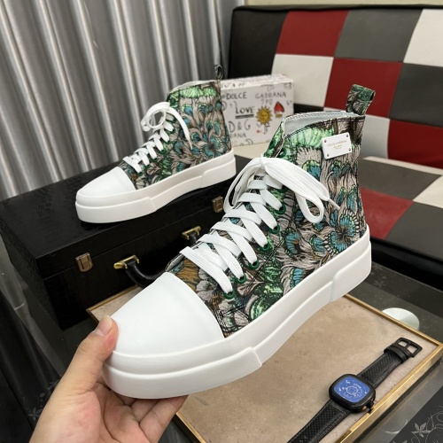 Cheap Dolce &amp; Gabbana D&amp;G High Top Shoes For Men #1243028 Replica Wholesale [$80.00 USD] [ITEM#1243028] on Replica Dolce &amp; Gabbana D&amp;G High Top Shoes