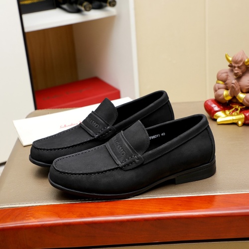 Cheap Salvatore Ferragamo Leather Shoes For Men #1243155 Replica Wholesale [$85.00 USD] [ITEM#1243155] on Replica Salvatore Ferragamo Leather Shoes